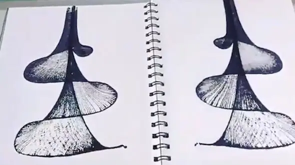 نقاشی با استفاده از نخ + فیلم