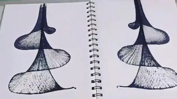 نقاشی با استفاده از نخ + فیلم