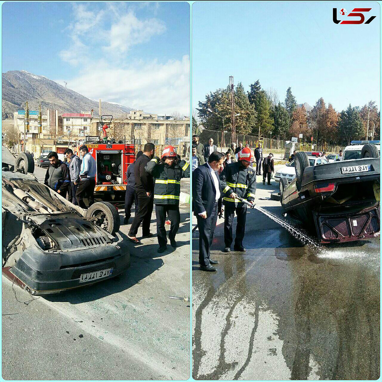 واژگونی 405 در خرم آباد + عکس