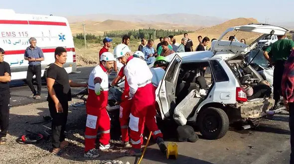 2 کشته در تصادف هولناک پژو 405 با پراید در اردبیل