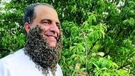 رکورد شکنی یک مرد با 240 هزار زنبورعسل روی صورتش + عکس