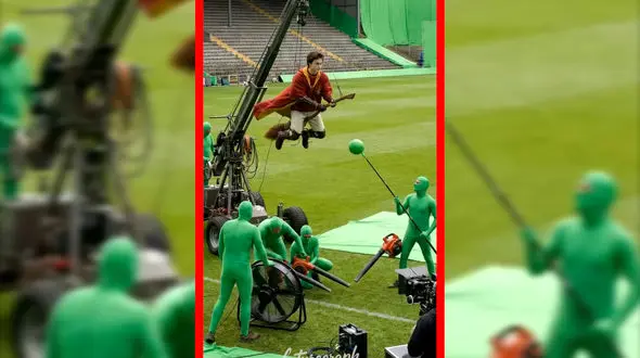 فیلم پشت صحنه فیلمبرداری صحنه‌های تخیلی هری پاتر