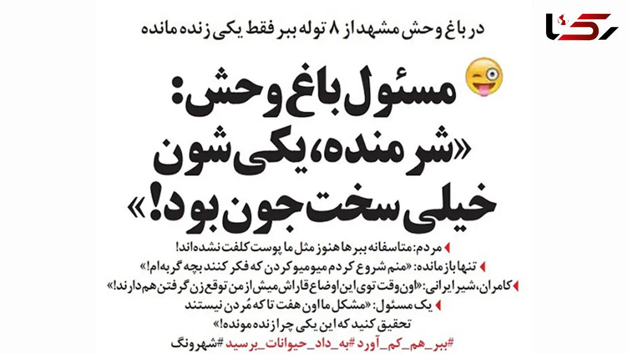 شیرین‌کاری عجیب در باغ‌وحش مشهد!