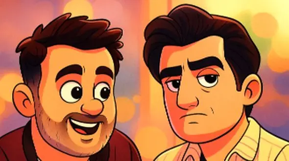فیلم/ انیمیشن باحال مصاحبه علی ضیا و محسن لرستانی هم ساخته شد/ شوخی با ضیا