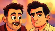 فیلم/ انیمیشن باحال مصاحبه علی ضیا و محسن لرستانی هم ساخته شد/ شوخی با ضیا