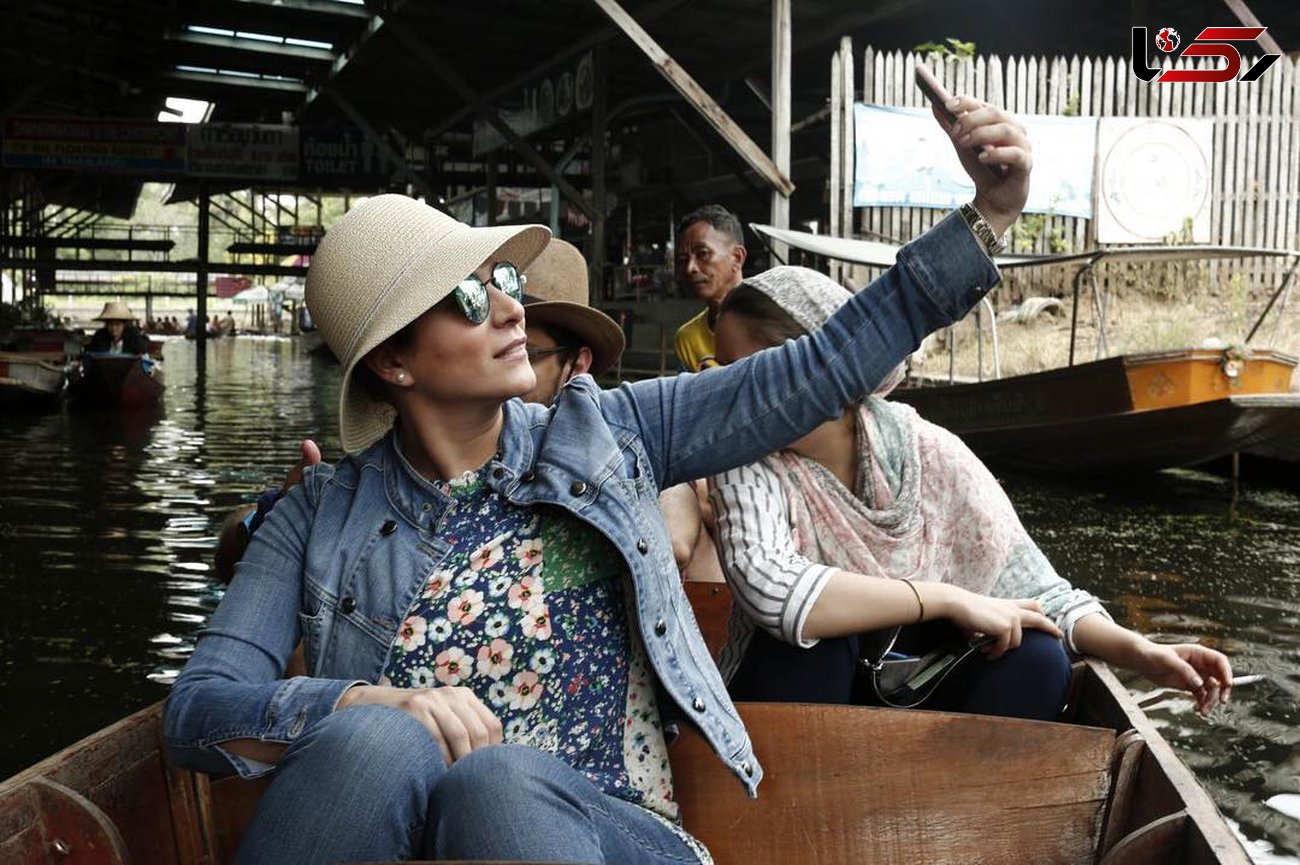 سحر دولتشاهی در حال سلفی گرفتن روی قایقی در تایلند +عکس 