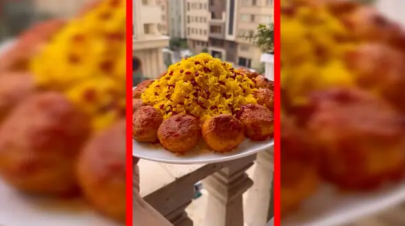 فیلم طرز تهیه زرشک پلو با کوفته مرغ آبدار