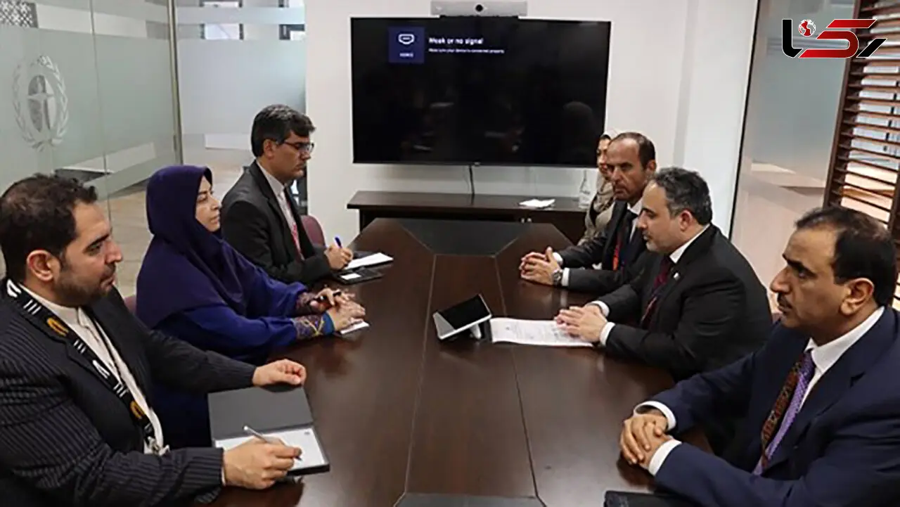 دیدار وزیر محیط زیست قطر با معاون رئیس‌جمهور ایران در حاشیه اجلاس یونیا ۷