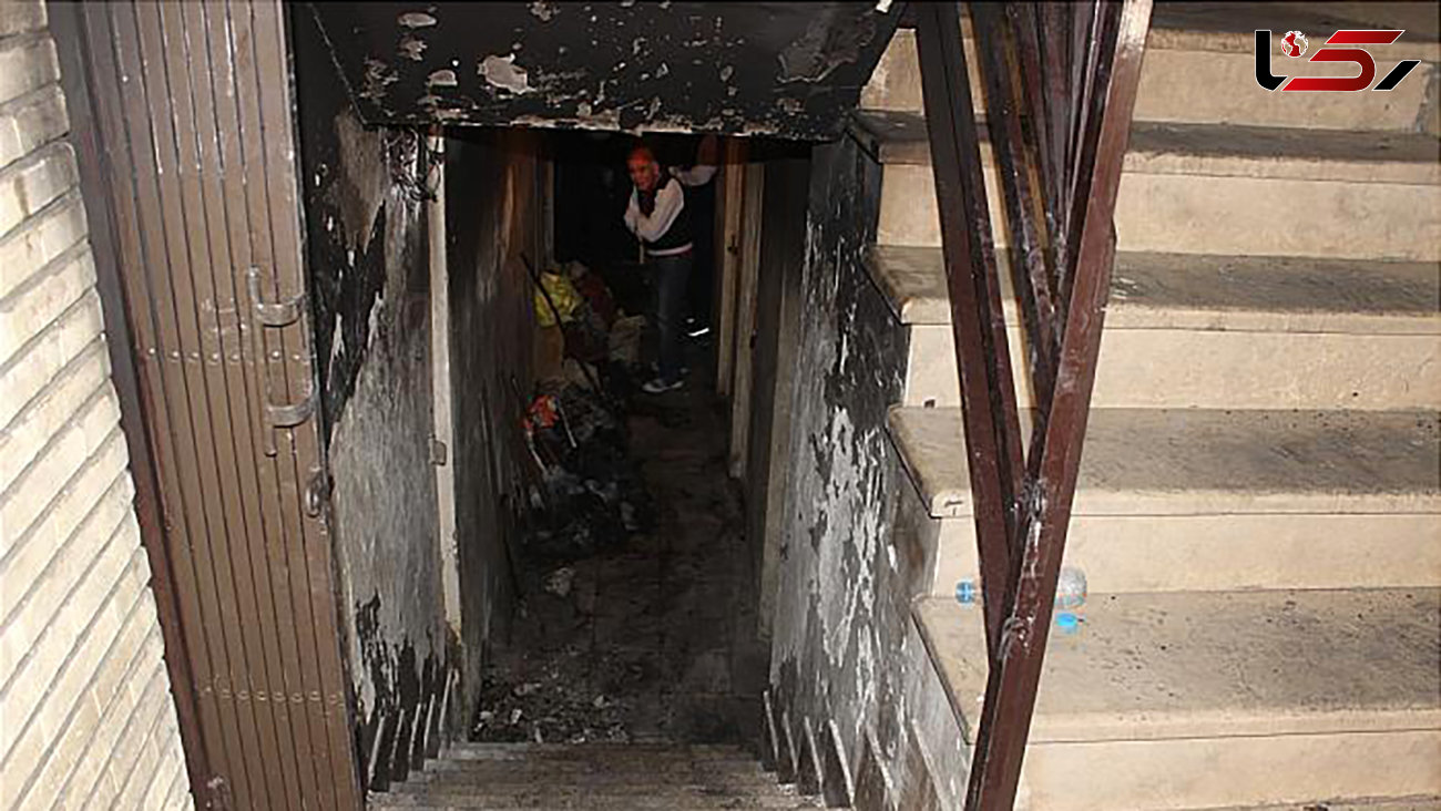 نجات 8 زن و مرد تهرانی از میان شعله های آتش + عکس های محل حادثه