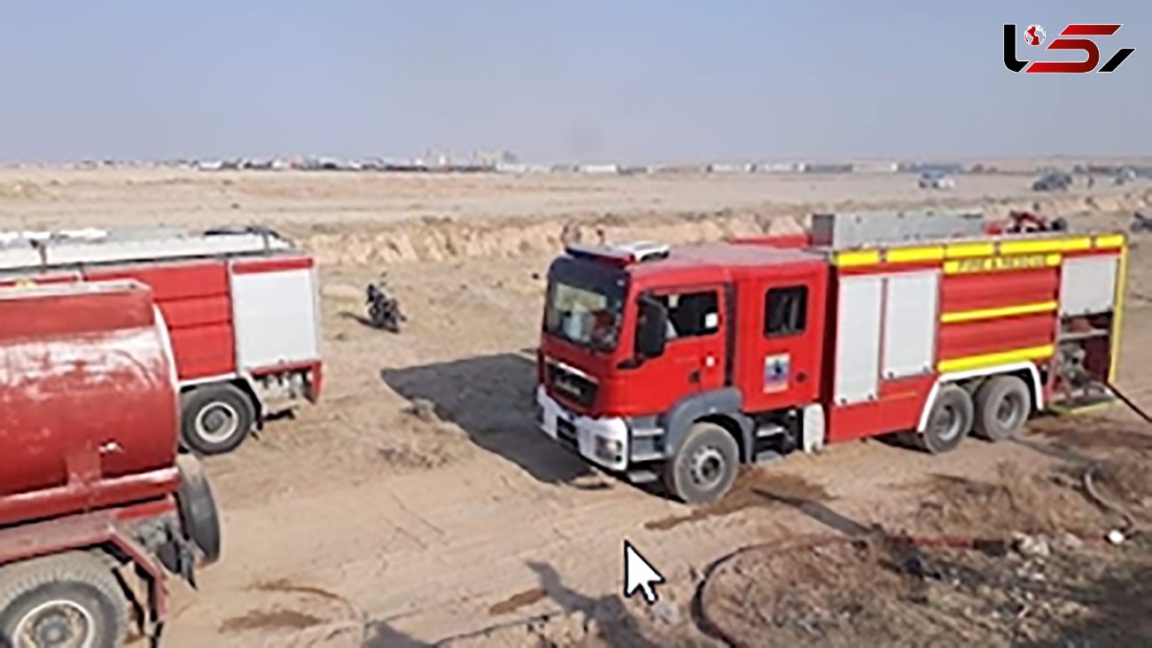 مهار آتش سوزی در پایانه مرزی زرباطیه عراق