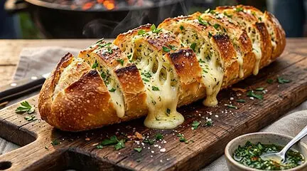 طرز تهیه نان سیر پنیری با باگت؛ ساده، سریع و فوق‌ العاده خوشمزه