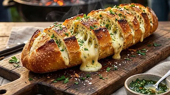 طرز تهیه نان سیر پنیری با باگت؛ ساده، سریع و فوق‌ العاده خوشمزه