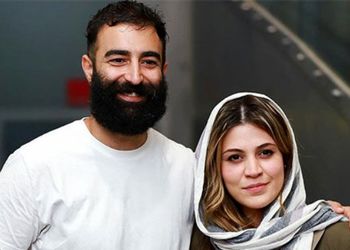 عکس عاشقانه شیدا خلیق و همسرش لب دریا