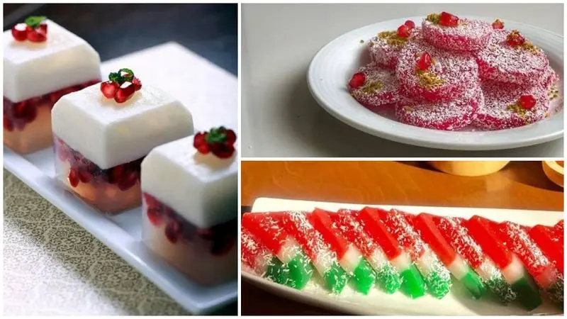 تزئیین ژله‌ی عروس با ظرافت و هماهنگی