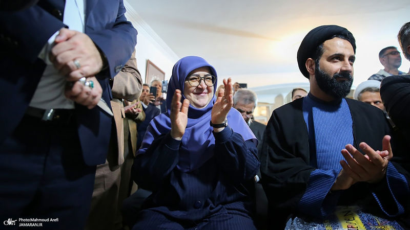 مراسم دید و بازدید نوروزی سید محمد خاتمی، فاطمه مهاجرانی سخنگوی دولت نیز حضور داشت.