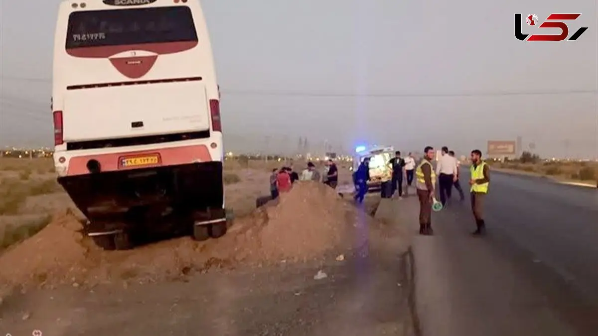 واژگونی اتوبوس کرمانشاه بیستون 25 مصدوم برجای گذاشت