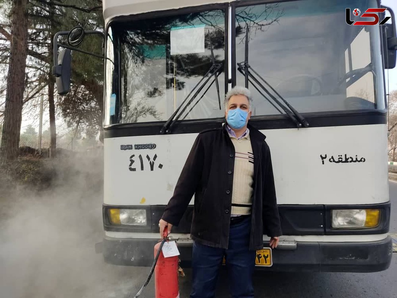 نجات جان مسافران خودروی پژو توسط راننده اتوبوس مشهدی