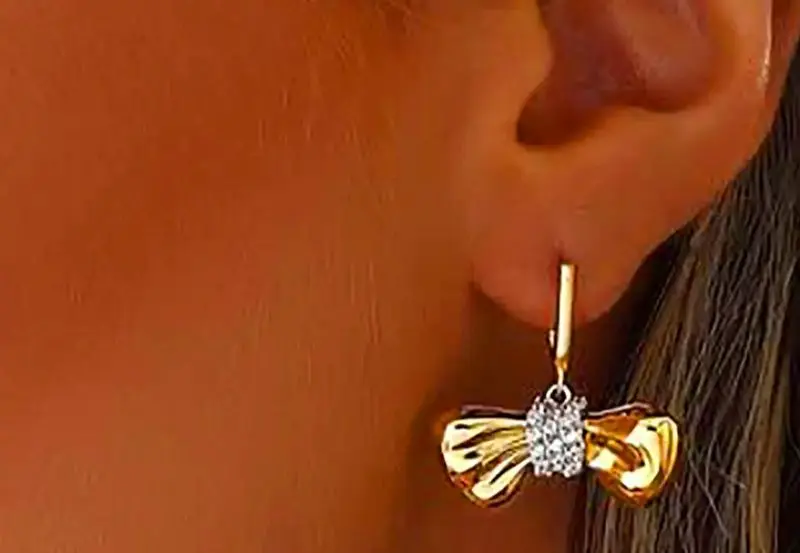 گوشواره پاپیون طلا