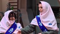 ویدئو/دکلمه خنده‌دار رویا میرعلمی از آهنگ نوستالژی دهه 80 گروه آریان، از شدت خنده غش کرد