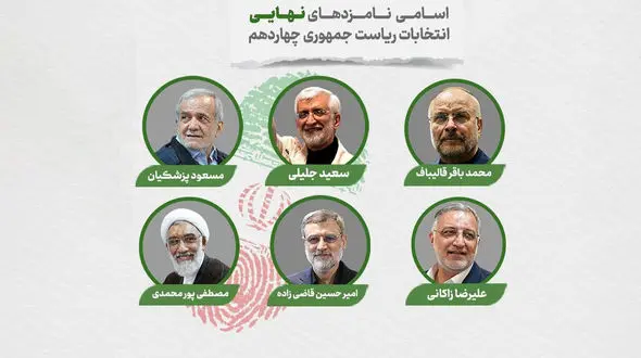 فیلم / اسامی ۶ کاندیدای قطعی انتخابات ریاست جمهوری اعلام شد + بیوگرافی و عکس ها