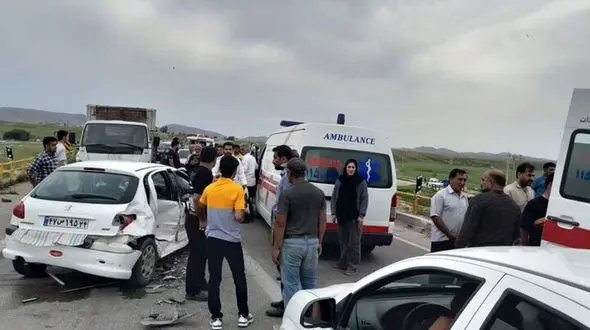 مرگ 2 مرد در تصادف هولناک آزرا با موتور در جاده بهبهان