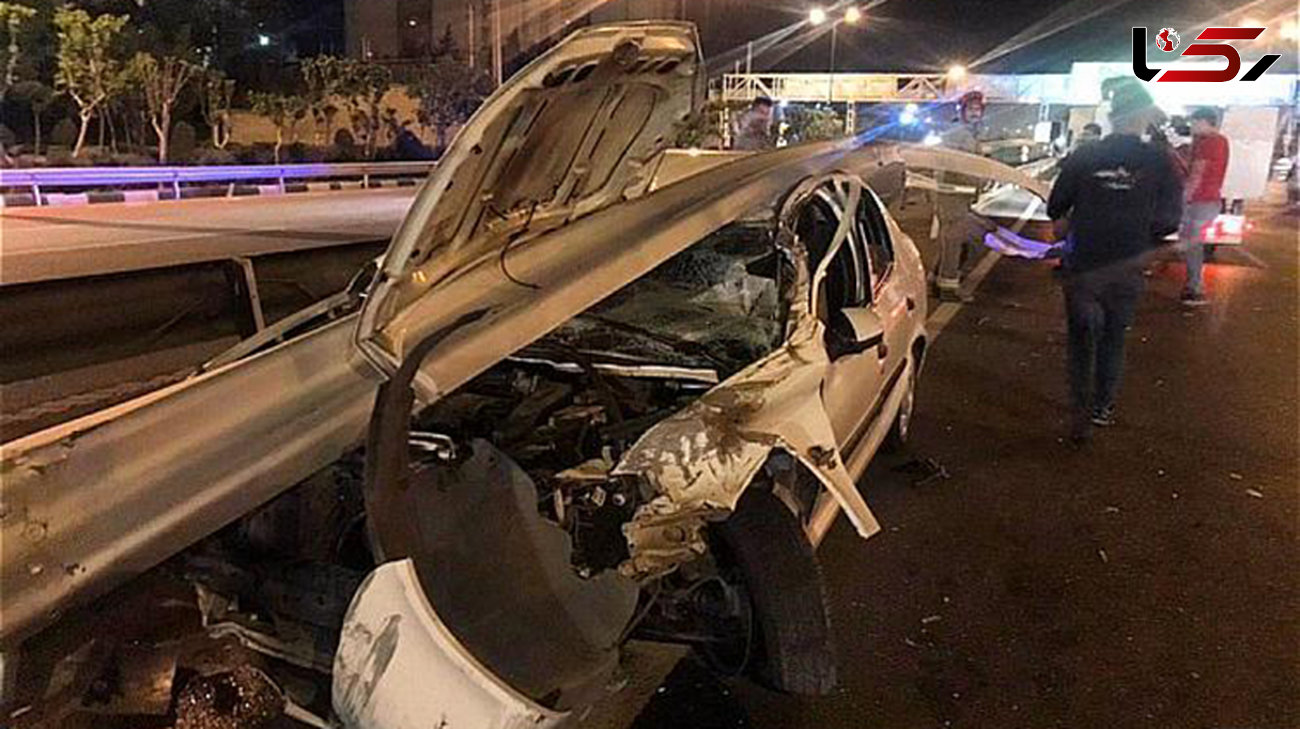 تصادف بامدادی دو دستگاه خودرو در بزرگراه شهید بابایی