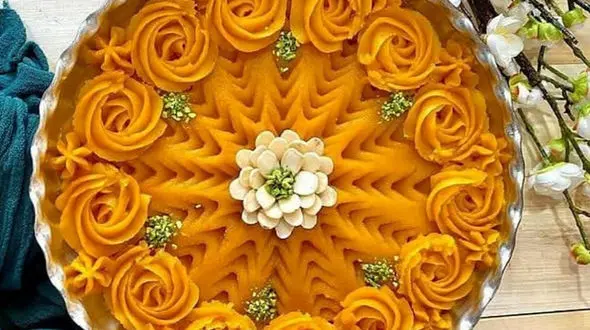 افطار امشب حلوای زعفرانی + فیلم