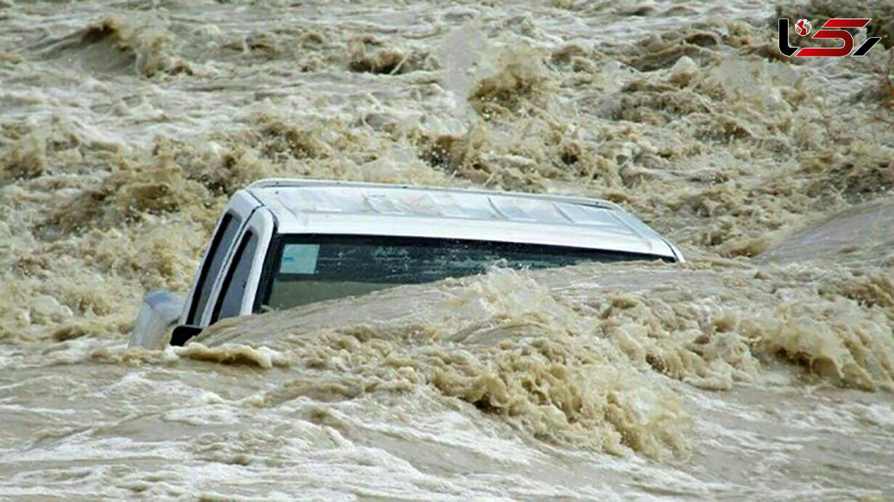 ببینید / فرار عجیب خودرو از سیلاب!