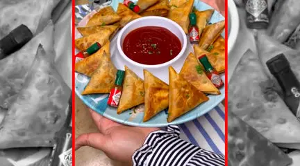 فیلم طرز تهیه سمبوسه پیتزایی خوشمزه در خانه