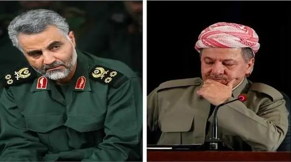 پیام مسعود بارزانی به سردار سلیمانی