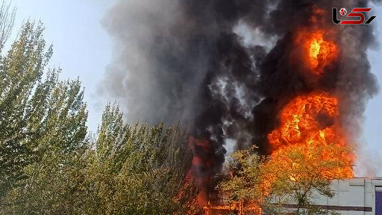 فیلم عجیب از آتش سوزی پل هوایی بلوار ملک آباد مشهد + جزییات