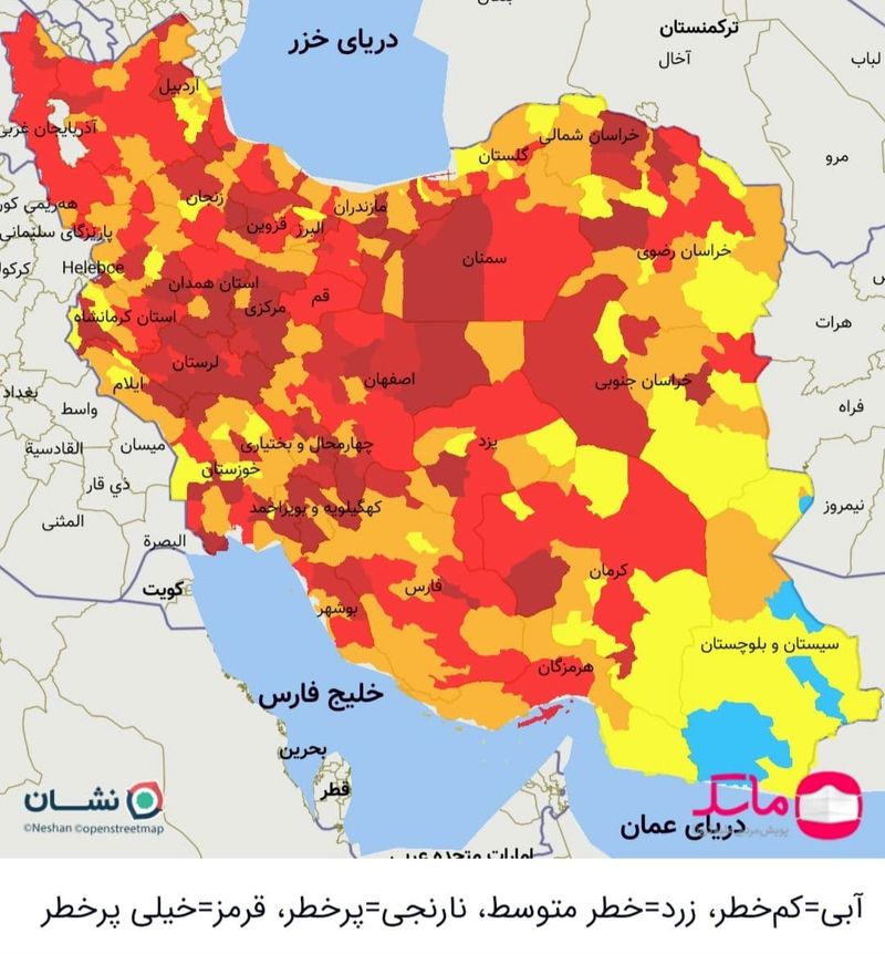 رنگ بندی کرونا