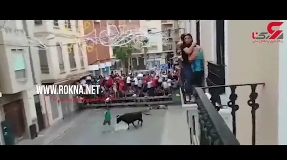 لحظه مرگ فجیع یک مرد توسط گاو خشمگین+ فیلم