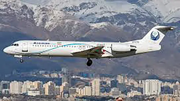 لغو ۱۰ پرواز فوکر ۱۰۰ هواپیمایی آسمان به دلیل نقص فنی!