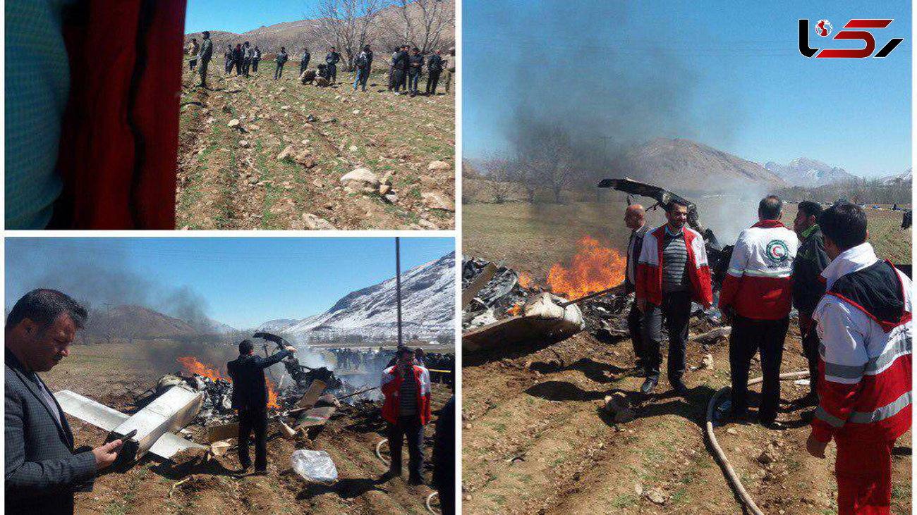 خبر ویژه / سقوط بالگرد اورژانس هوایی در شهرکرد + اولین عکس ها از بالگرد