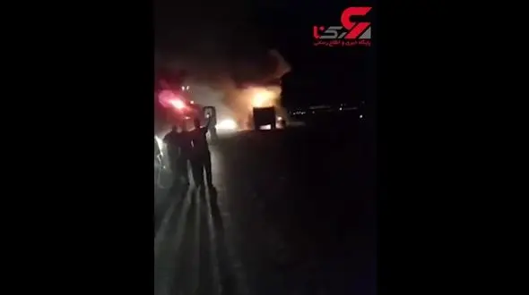 ماجرای مرگ هولناک 4 نفر در جاده قدیم ساوه-سلفچگان / 4 نفر در آتش جان باختند + فیلم و عکس 
