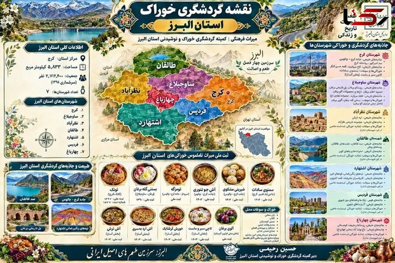 سفر به البرز با چاشنی غذاهای محلی؛ نقشه گردشگری با آش جو تنوری و خورش شش‌انداز