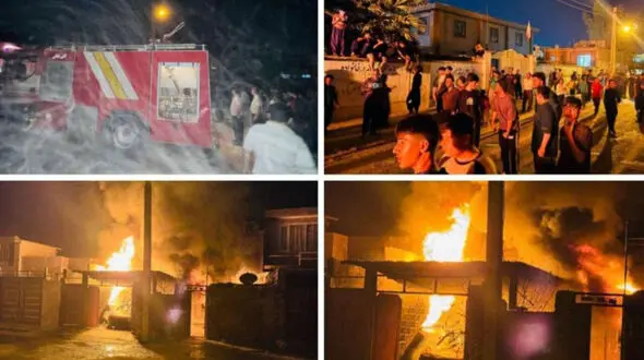 فیلم آتش‌سوزی مهیب یک خانه در سرپل‌ذهاب شد