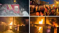 فیلم آتش‌سوزی مهیب یک خانه در سرپل‌ذهاب شد