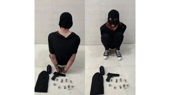 سارق مسلح نقابدار آبادان قبل از فکر کردن به فرار دستگیر شد + عکس و جزییات