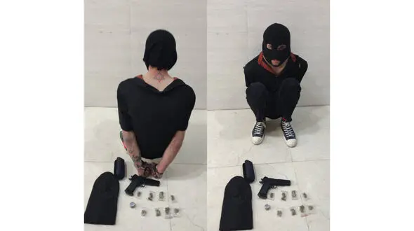 سارق مسلح نقابدار آبادان قبل از فکر کردن به فرار دستگیر شد + عکس و جزییات