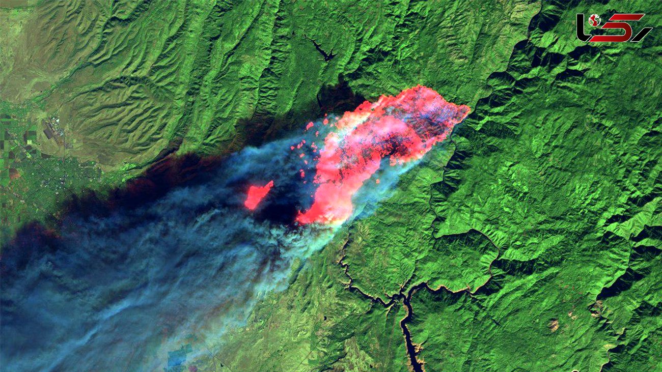 
تصویر ماهواره‌ای جالب از تخریب جنگل‌های آمریکا پس از آتش سوزی
