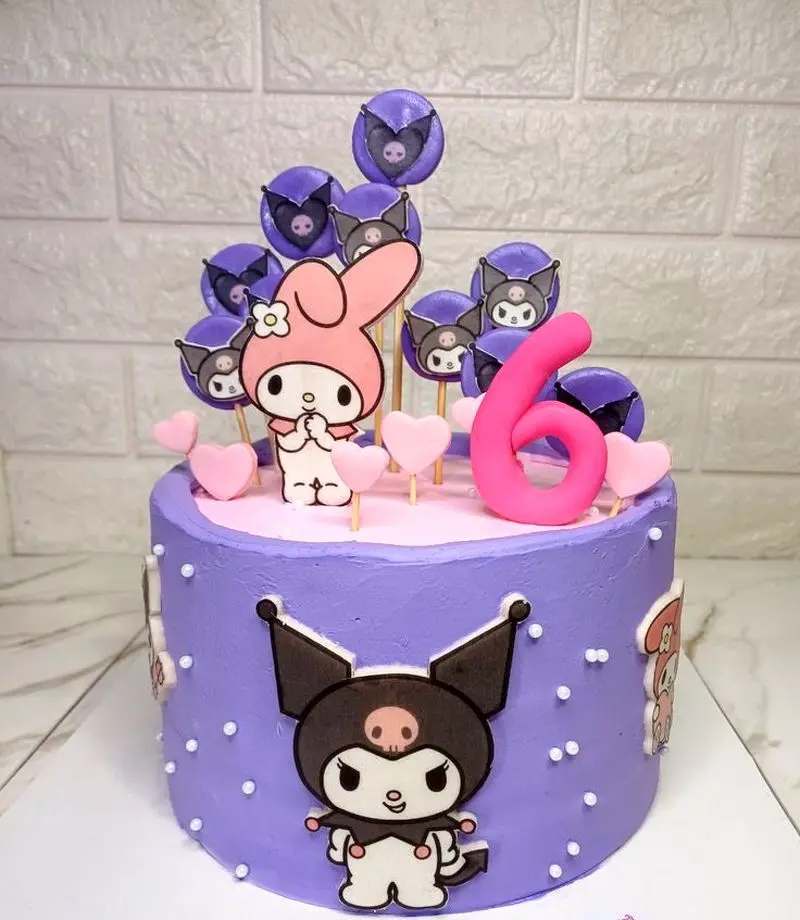 کیک تولد کرومی ساده