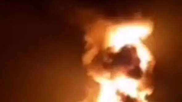 آتش سوزی وحشتناک در شهرک صنعتی شهید سلیمی تبریز