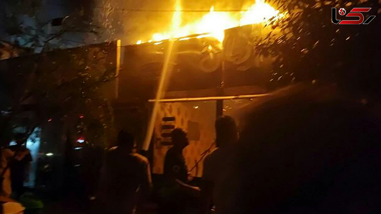آتش سوزی کارونسرا در زنجان / عملیات اطفا حریق انجام شد
