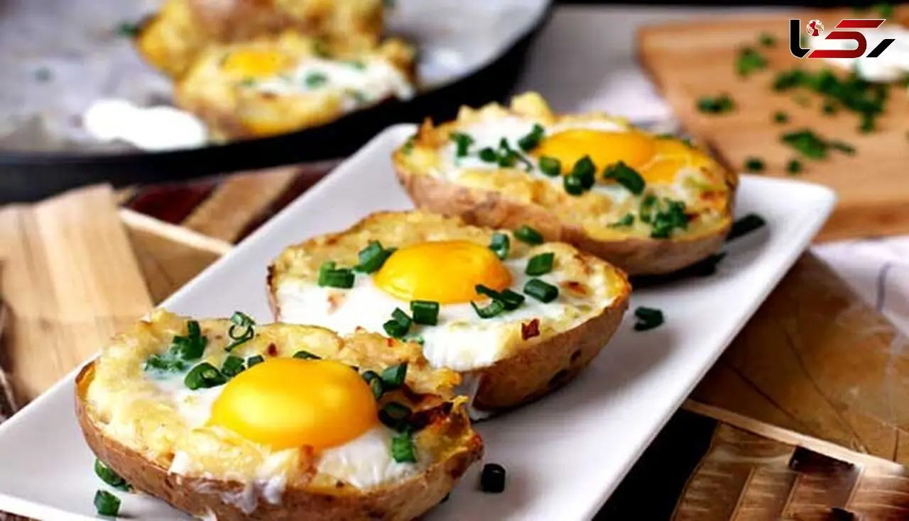 طرز تهیه سیب زمینی شکم پر با پنیر رنده شده/غذای مخصوص گیاهخواران