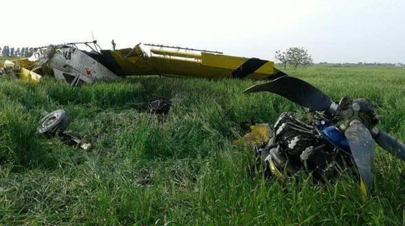 سقوط هواپیما در استان گلستان + عکس و فیلم