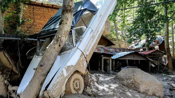 تصاویر خسارت سیل در چالوس