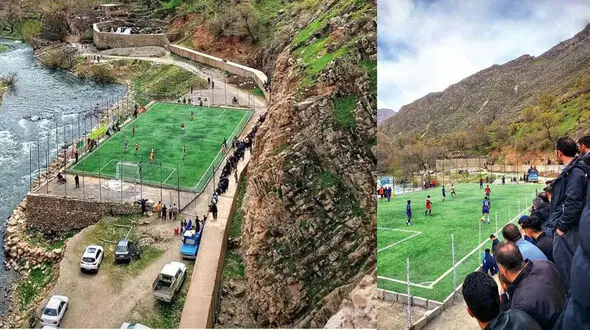 فیلم زیباترین زمین فوتبال جهان در ایران! / اینجا کجاست ؟!