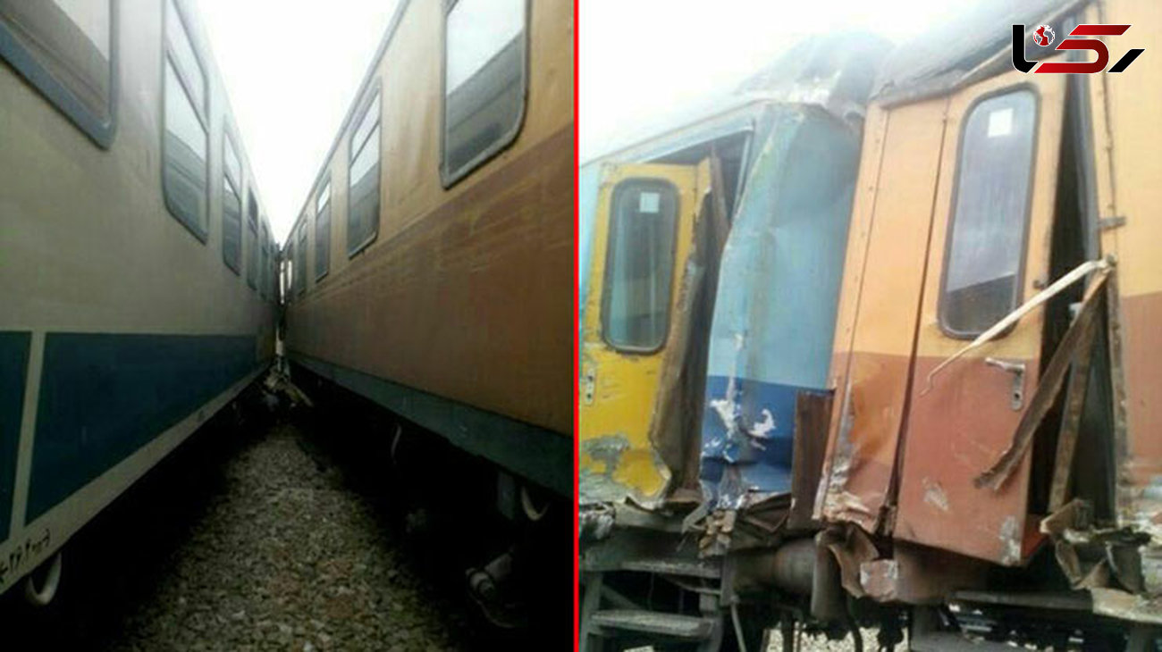 دو قطار در یک مسیر  راه آهن مشهد برخورد کردند+ تصاویر 